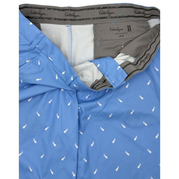 Walter Hagen Size 36 Mens Blue Golf Shorts With Pineapple Print Polyester/Spand - Picture 11 of 12